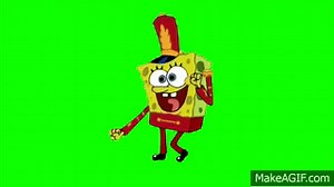 [Chroma Key] Dancing SpongeBob (Band Geeks) Green Screen on Make a GIF