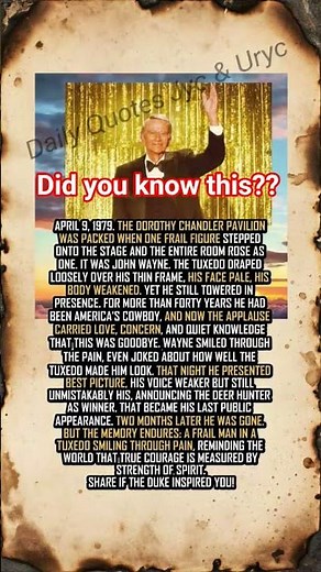 The Night America Cried for John Wayne 🤠💔
