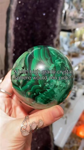 Which of these beautiful high grade crystal spheres would you choose? ✨💫🌟 Let us know in the comments For more information or to purchase give us a message or comment down below | The Crystal Shop