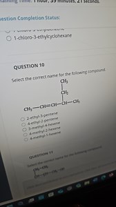Select the correct name for the following compound:      CH3... | Filo
