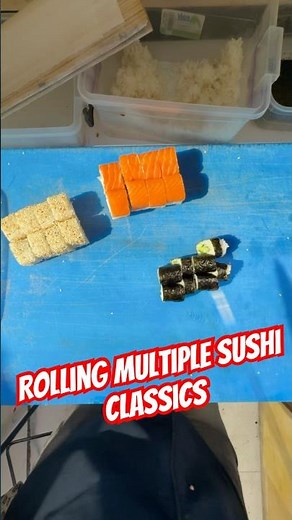 Rolling Multiple Sushi Classics Philadelphia Light, California & Kappa Maki #sushi #food #sushilife