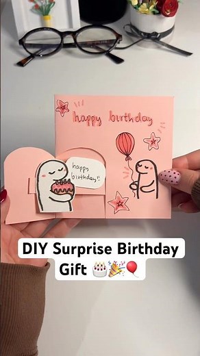 DIY Surprise Pop-Up Birthday Card Easy Tutorial ⭐️🎂 #birthday #birthdaygift #handmadecard