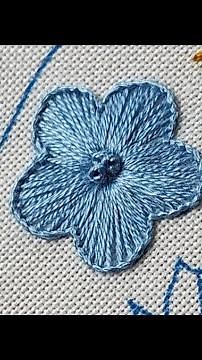 Tutorial: Buttonhole wheel flower and french knot | Embroidery designs 🪡