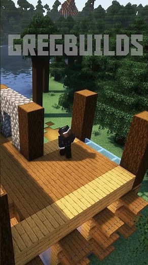 building by the river #minecraft #minecraftbuilding