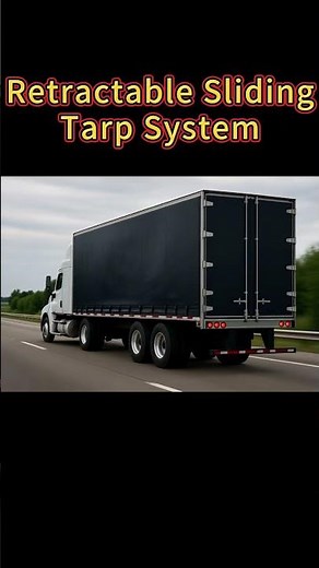Heavy Duty PVC Sliding Tarp System on Highway | Full Cover Flatbed Truck Protection in Action