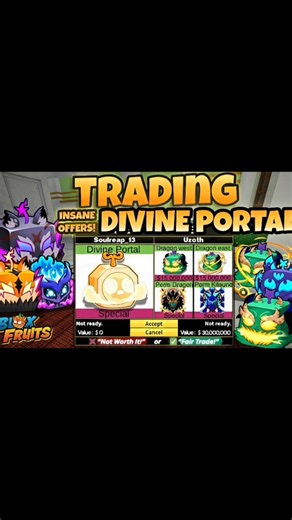 I traded my divine portal | #roblox #bloxfruits #bloxfruitstrading