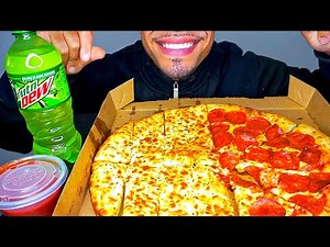 ASMR LITTLE CAESARS CALL OF DUTY MODERN WARFARE 2 PIZZA MTN DEW MUKBANG EATING MOUTH SOUNDS JERRY
