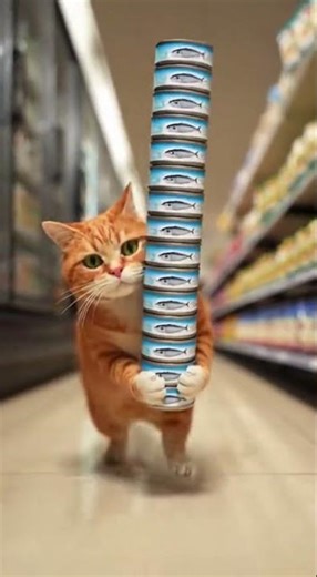 When you steal more tuna than you can carry 😭 Epic fail at the fish market