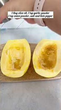 Quick and delicious air fried spaghetti squash
