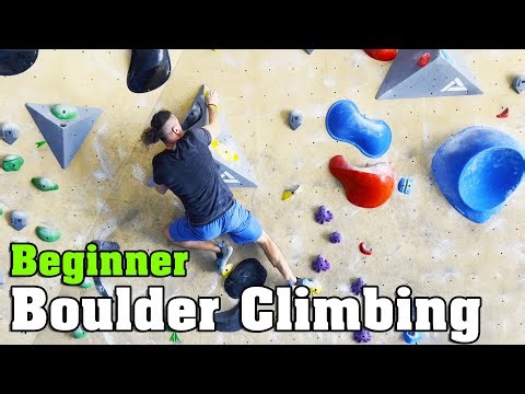 Beginner Climbing In A Boulder Climbing Gym | First Time Climbing