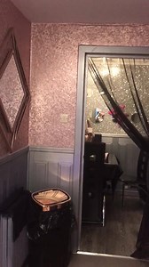 8.2K views · 72 reactions | Kitchen papered in rose gold velvet foil effect paper. ...window in window frame still to be painted ...and still need to dress window with a black in blue pelmet ..and a blind ... | Deco Designs | Facebook