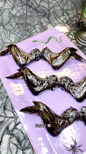 678K views · 4.6K reactions | 驪 Edible Bat Wings! Follow @chefgenevieve for 50 Halloween food recipes. Crispy, savory, and wickedly spooky—these wings are the perfect Halloween bite. Marinated in blackened magic, air-fried to perfection, and scary good to sink your teeth into. #halloweenfood #halloweeninspo #ediblebatwings #HalloweenRecipes | Chef Genevieve LaMonaca | Facebook