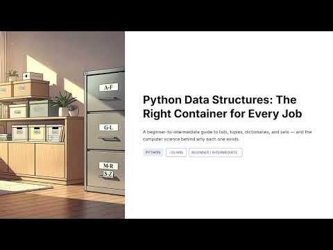 4 Computer Science 101 Data Structures in Python