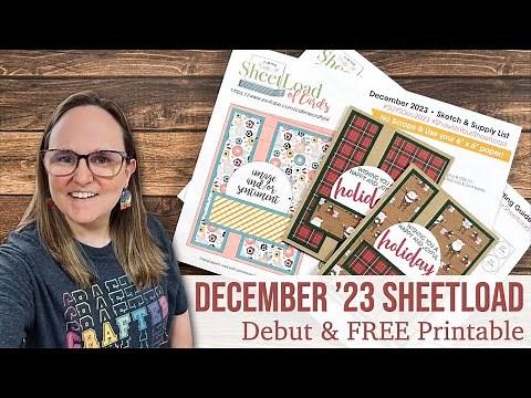 December 2023 SheetLoad of Cards | Debut & FREE Printable | 6x6 No Scraps Edition