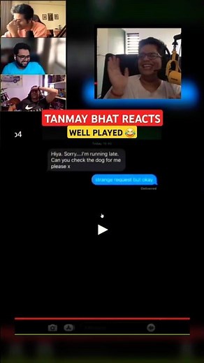 Tanmay Bhat and friends react to funny Instagram chat #funny #shorts #tanmaybhat #reactionvideo