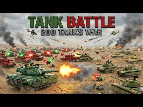 LEGO Tank Battle - GREEN vs RED Massive Armored Warfare - Epic 200 Tanks Combat 🎖️💥
