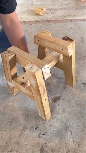 From Wood Scraps to Stunning Stool! 🪵✨ #diy #woodworking