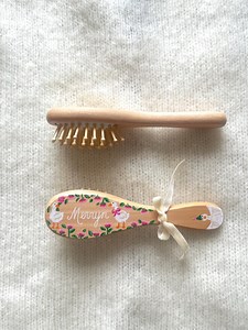 Personalized Hand-painted Hair Brush: Custom Baby Name Gift, Party Geese Design - Etsy