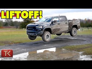Jumping, Launching and Flinging Mud in the 2021 Ram TRX! Is it Really a Raptor Killer?
