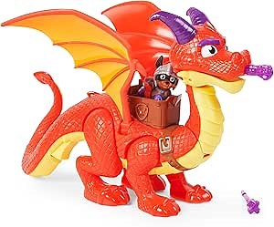 Paw Patrol, Rescue Knights Sparks The Dragon with Super Wings and Pup Claw Action Figures, Kids Toys for Ages 3 and up