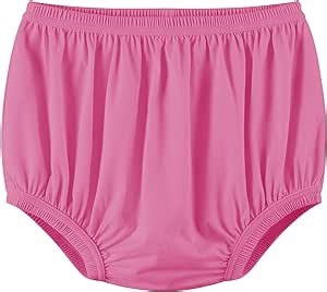 Adult Diaper Cover for Incontinence Noiseless Leak-Protection Underwear Plastic Pants Over Diapers Waterproof Rubber Pants (Pink, XXL)
