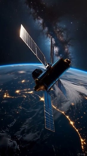 International satellite revolving around the earth 🌎.