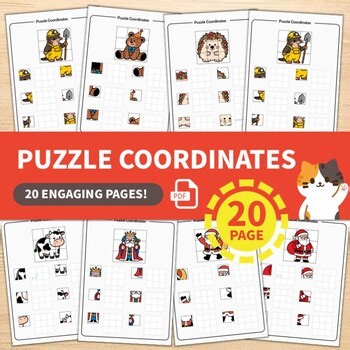 20 Printable Kindergarten Coordinate Puzzles – Fun Grid Matching Activities for
