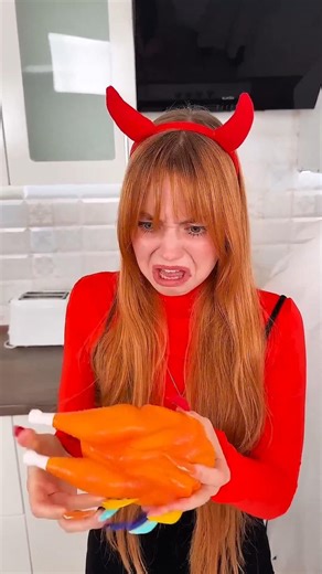 Devil vs. Angel: The Chicken Surprise! 🍗😈😇DevilVsAngel #ComedySkit #music #shorts