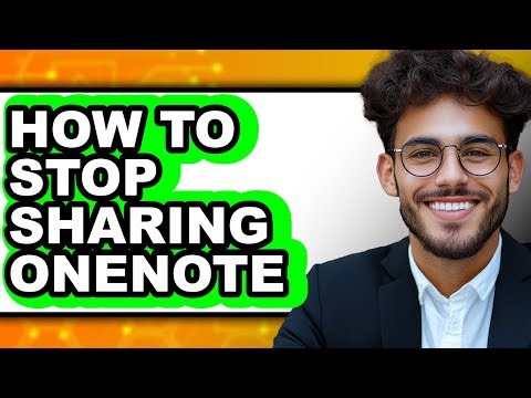 How to Stop Sharing Onenote (only Way)