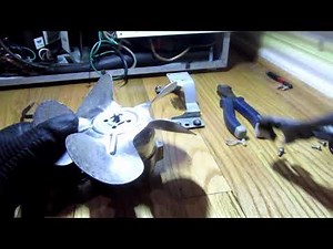 Replacing condenser fan motor Sub Zero refrigerator.