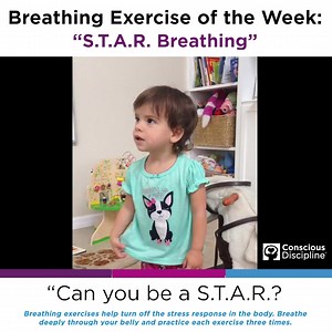 1.6K views · 33 reactions | This week's Breathing Exercise comes to us from Certified Instructor Carmen Bernard's daughter doing "S.T.A.R. Breathing." So breathe along and relax while you "S.T.A.R"! ⭐️ #iHeartCD | Conscious Discipline® | Facebook