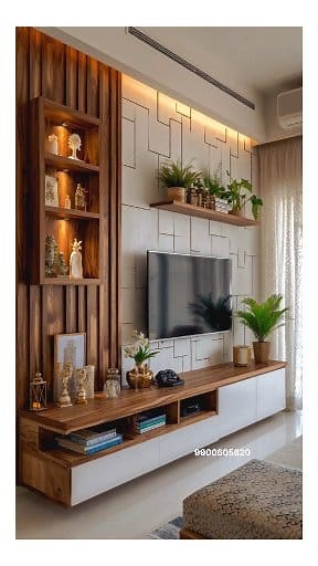 303K views · 2.6K reactions | This is the TV unit of our dreams!  Floating design and sleek storage for a clutter-free zone. Ready to transform your home?  #Tv #panel #design #beautiful #dreamhome #homedesign #interiorinspo #wallunit #moderndesign #homeimprovement | Home Designs | Facebook