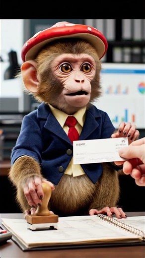 A Baby Monkey (A tiny, hyper-detailed baby monkey with extremely soft, uniform micro-fur covering