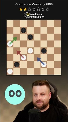 Find the rhythm of this combination ⚪⚫ ⭐2/7 | Daily Checkers #188