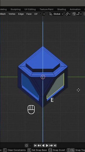 WOW.....The Exturde Tool Explained: Adding Detail to Your Blender Models #basic #shortvideo