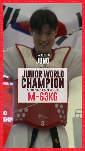 WORLD TAEKWONDO JUNIOR WORLD CHAMPIONSHIPS 2024 CHUNCHEON DAY 1 - JAEBIN JUNG HIGHLIGHTS