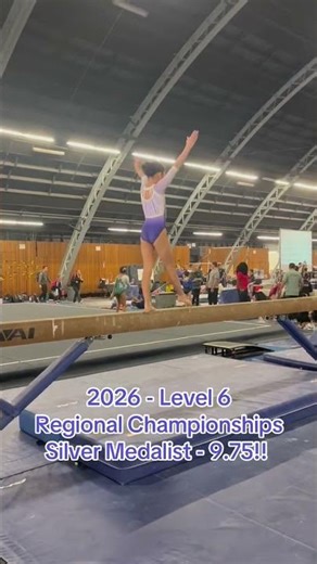 Level 6 Beam Region 1 Silver Medalist