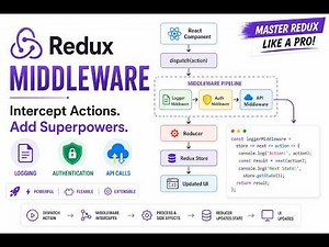 #6 Redux Middleware Explained in React Redux Toolkit | Complete Tutorial Real API Example Latest