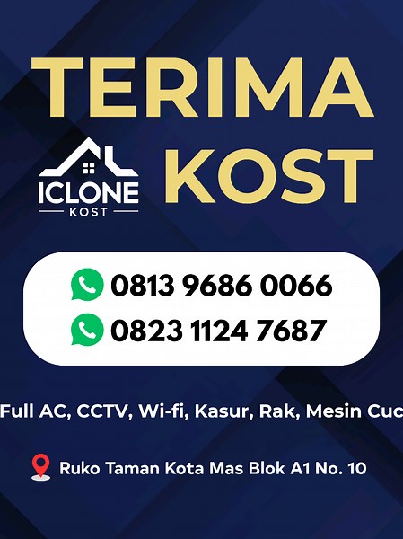 Kos Tersedia di Ruko Taman Mas - Nyaman dan Strategis