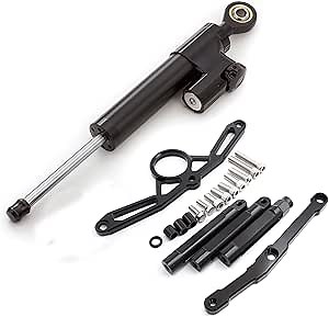 Fit For MT-09 FZ09 (not tracer) 2021 2022 2023 CNC Motorcycle Steering Damper Stabilizer Buffer Control Bar with Mounting Bracket Support Kit Full Set