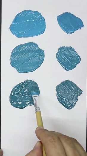 Como hacer tonos de AZUL CON NEGRO - Hola Color #acrilico