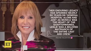 Leslie Charleson, who spent nearly 50 years on 'General Hospital', has died. The soap opera's executive producer, Frank Valentini, confirmed her death in a statement on Instagram writing, 'It is with a heavy heart that I announce the passing of my dear friend and colleague, Leslie Charleson.' She was 79 years old. | Entertainment Tonight