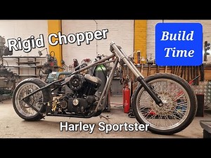 How I Build Handmade Harley Rake Out Sportster Rigid Custom Motorbike Engineering Bike Pt3
