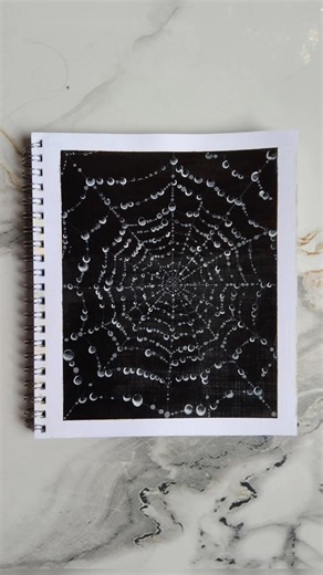 Spider web painting 🎨✨ #art #acrylicpainting #basic #drawing #spiderweb #paintingtutorial