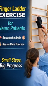 Stroke / Neuro patient? This exercise helps retrain the brain Finger Ladder Exercise for Neuro Patients 🧠✋ Designed to improve: ✔️ Hand–arm coordination ✔️ Muscle activation after stroke / nerve injury ✔️ Range of motion & control ✔️ Brain–muscle connection (neuroplasticity) Consistency = Recovery 💪 Every finger climb is progress. Share with caregivers & patients #NeuroRehab #StrokeRecovery #FingerLadder #NeuroPhysiotherapy #HandFunction | Sampurna Physiotherapy Clinic