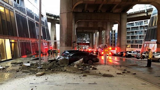 Video shows aftermath of explosion under Vancouver bridge