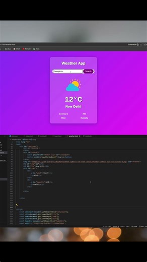 Weather App #apikeys #api #coding #javascript #webdevelopment