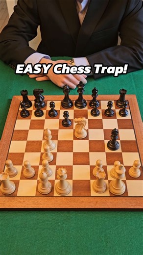 Learn This EASY Chess Trap! #chess #chesstraps #chesstricks #chessstrategy #chesstactics