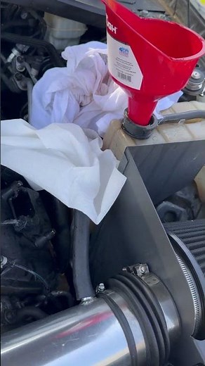 tips on bleeding 5.7 hemi ? Overheating after replacing entire cooling system. #car #feed #repair