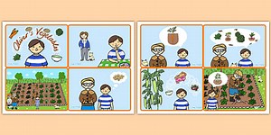 Oliver Vegetables Story Sequencing Cards